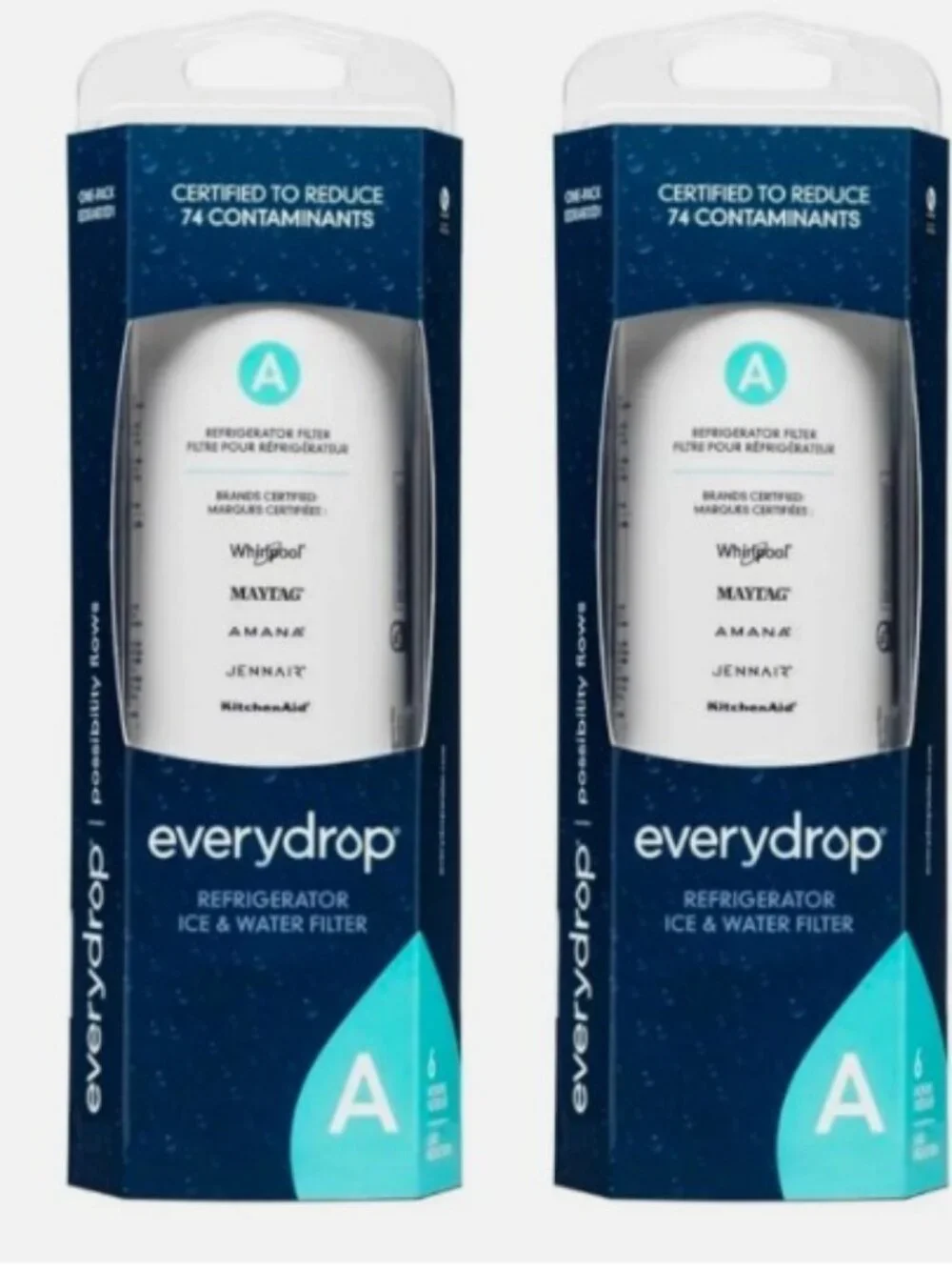 EveryDrop Filter A Refrigerator Ice & Water Filter EDR3RXD1 (Filter 3) – 2 Pack